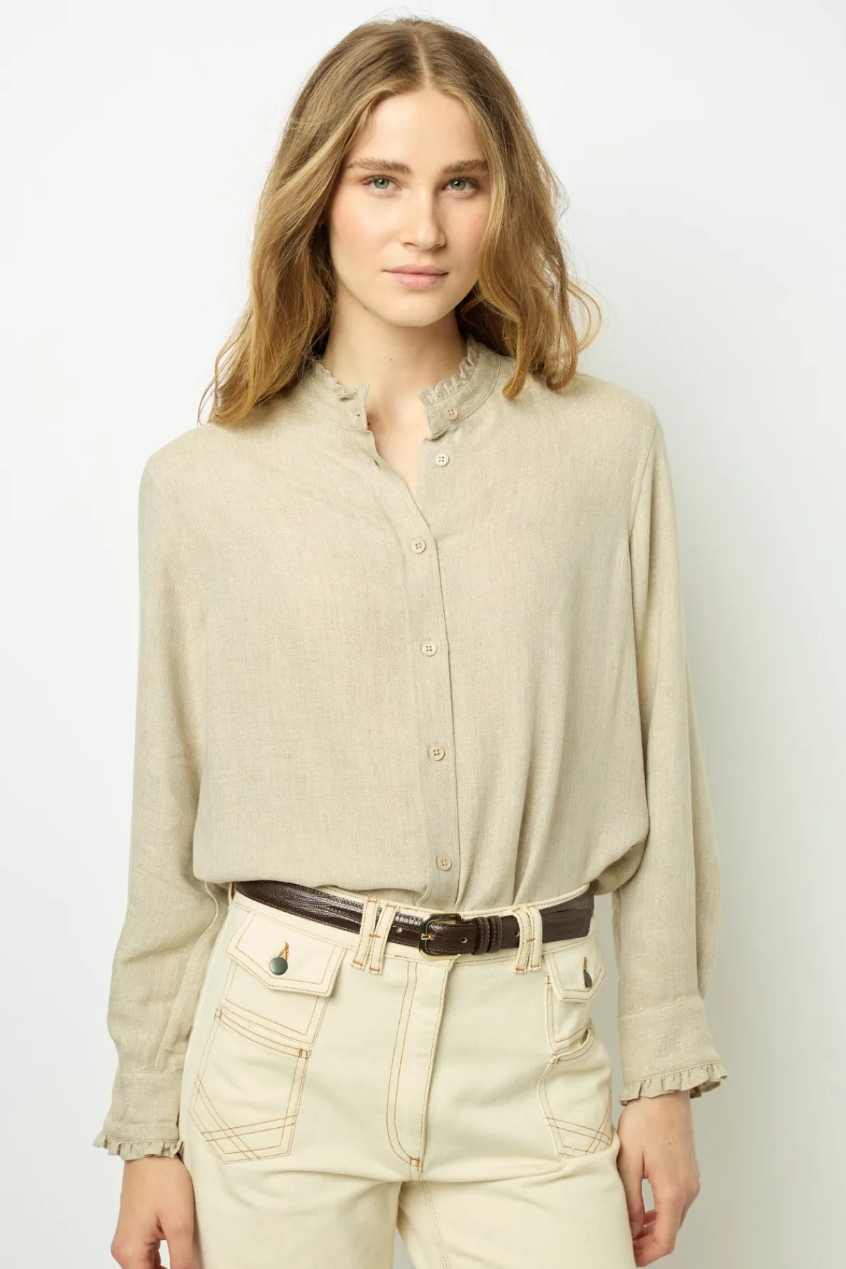 anna__highwaisted_wideleg_0-1.webp Discount ANNA - High-waisted wide-leg pants in jean Shirts & Blouses