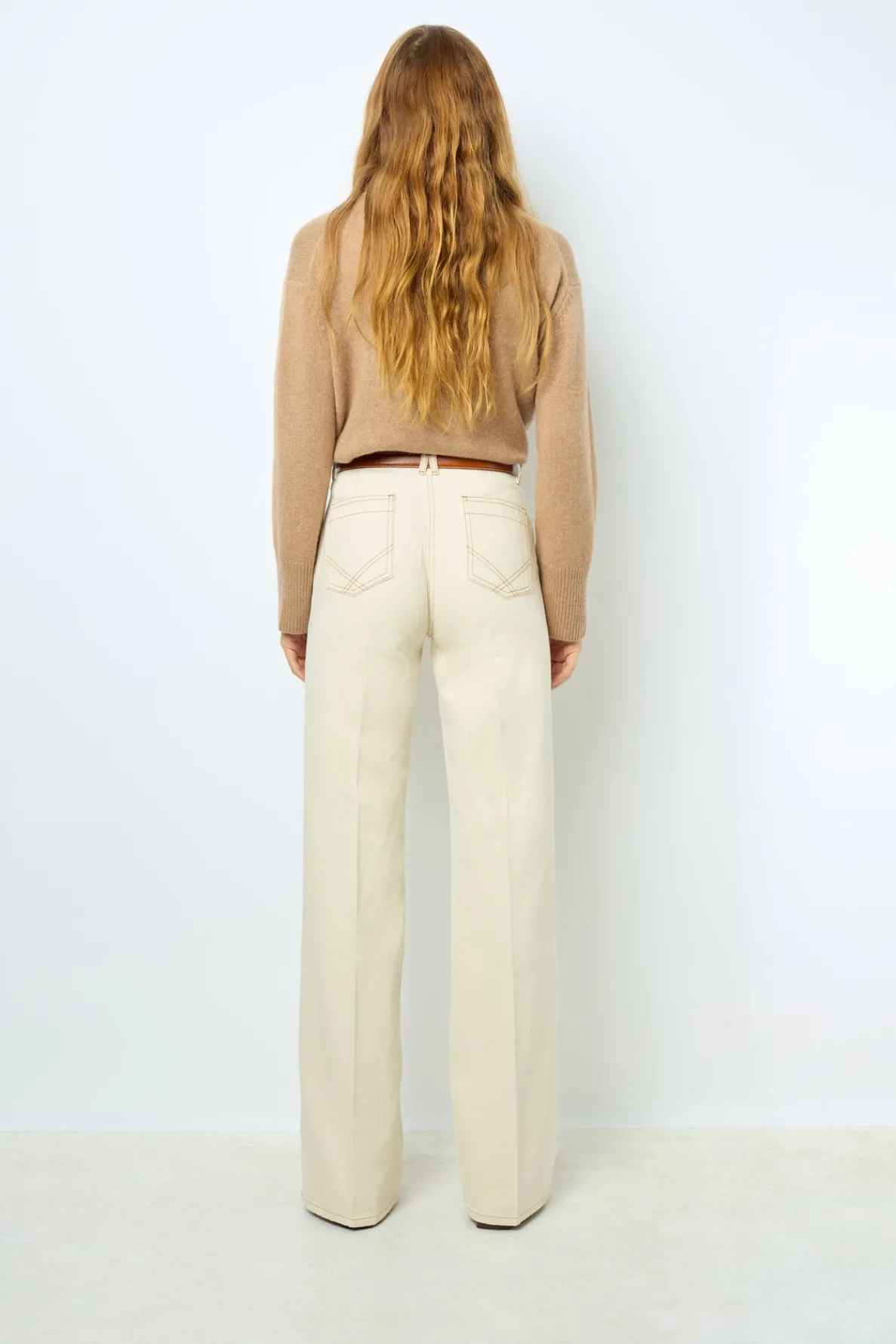 anna__highwaisted_wideleg_2.webp Cheap ANNA - High-waisted wide-leg pants in jean Trousers