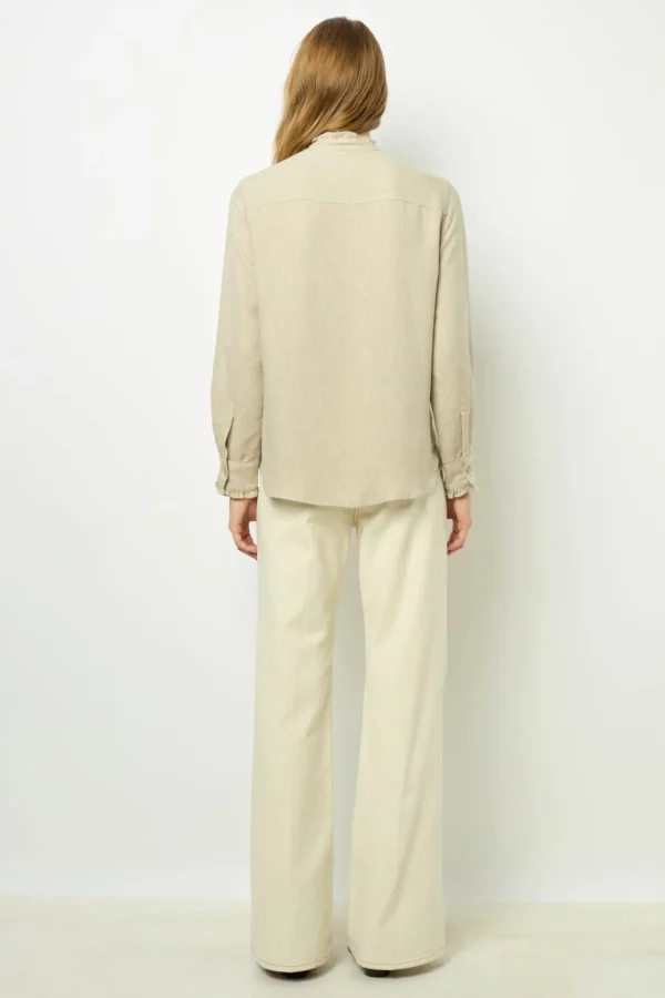 Discount ANNA - High-waisted wide-leg pants in jean Shirts & Blouses