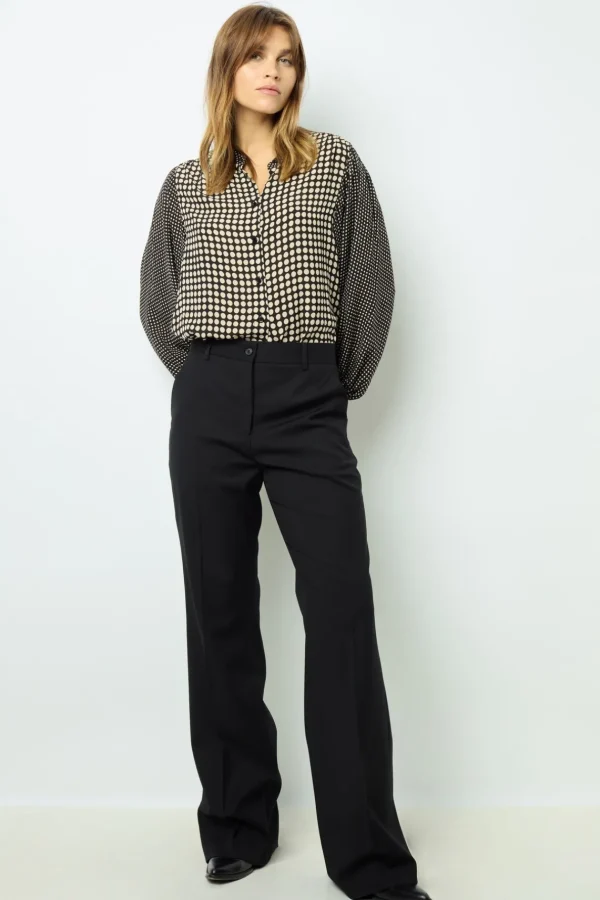 Shop Black bootcut trousers - NEESA Trousers