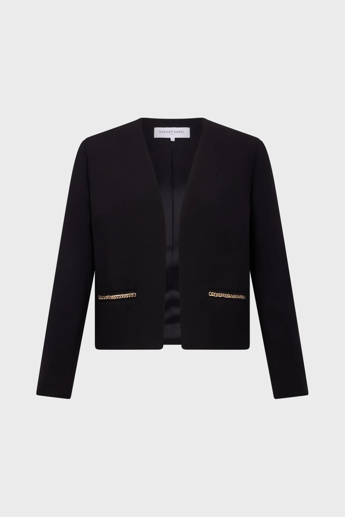 black_jacket_with_gold_ch_5.webp Best Sale Black jacket with gold chains - MIRIELLE Jackets