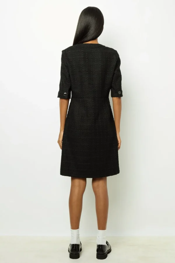 Fashion Black tweed mini dress - SALOME Dresses