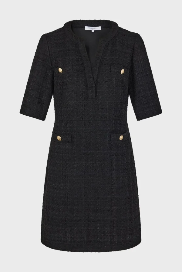Fashion Black tweed mini dress - SALOME Dresses