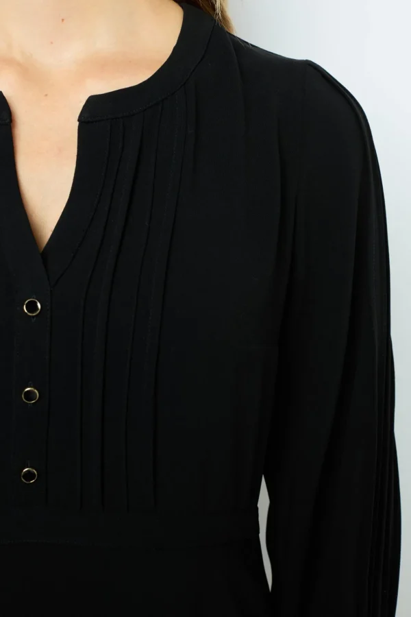 Cheap Black waisted midi dress - SOLANGE Dresses