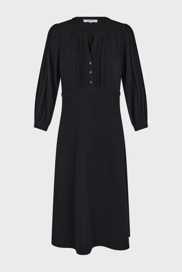 Cheap Black waisted midi dress - SOLANGE Dresses