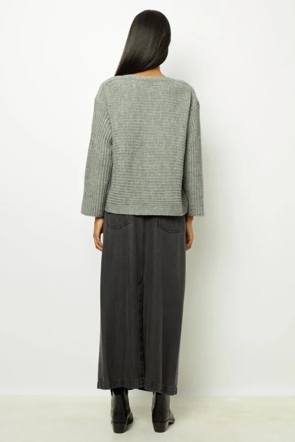 Clearance Boat neck sweater with buttons - JOLINE Knitwear