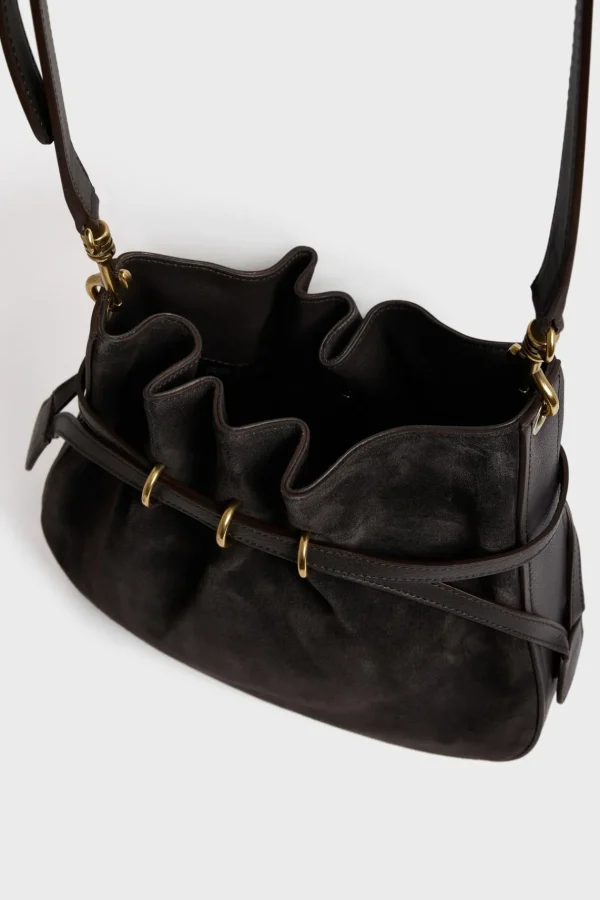 Cheap Bucket bag in suede leather - ROMY Shoulder Bags | Bucket Bags