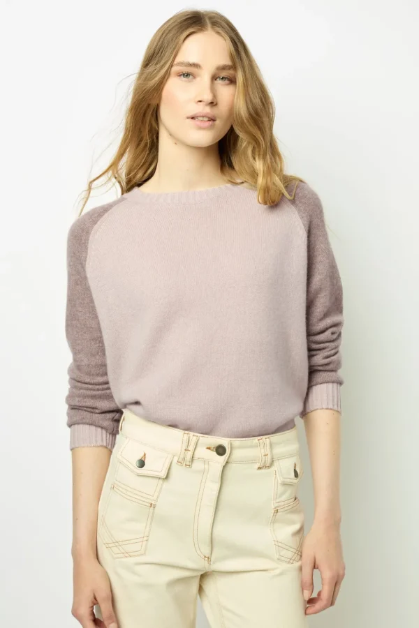 Online Cashmere sweater in tonal shades - JALINA Knitwear