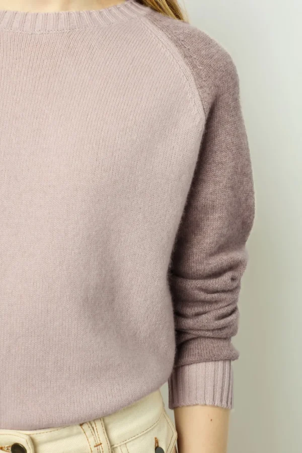 Online Cashmere sweater in tonal shades - JALINA Knitwear