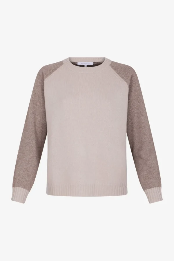 Online Cashmere sweater in tonal shades - JALINA Knitwear