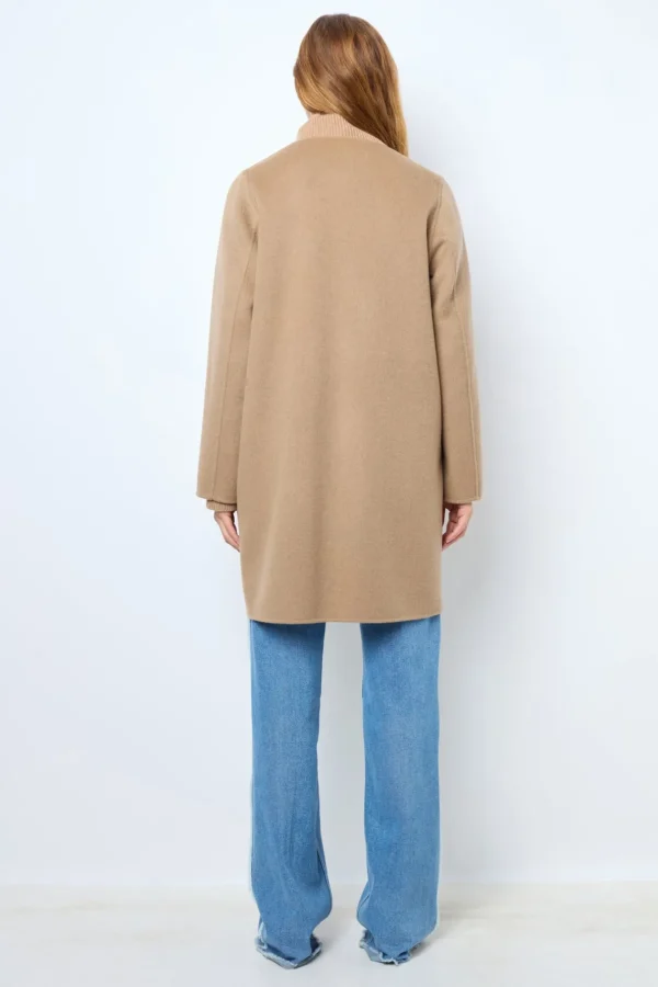 Cheap Coat in reversible fine wool fabric - LAREEN Coats