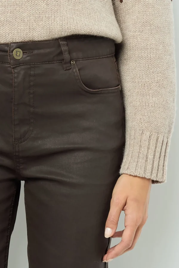 Outlet Coated slim jeans - NOURIA Trousers