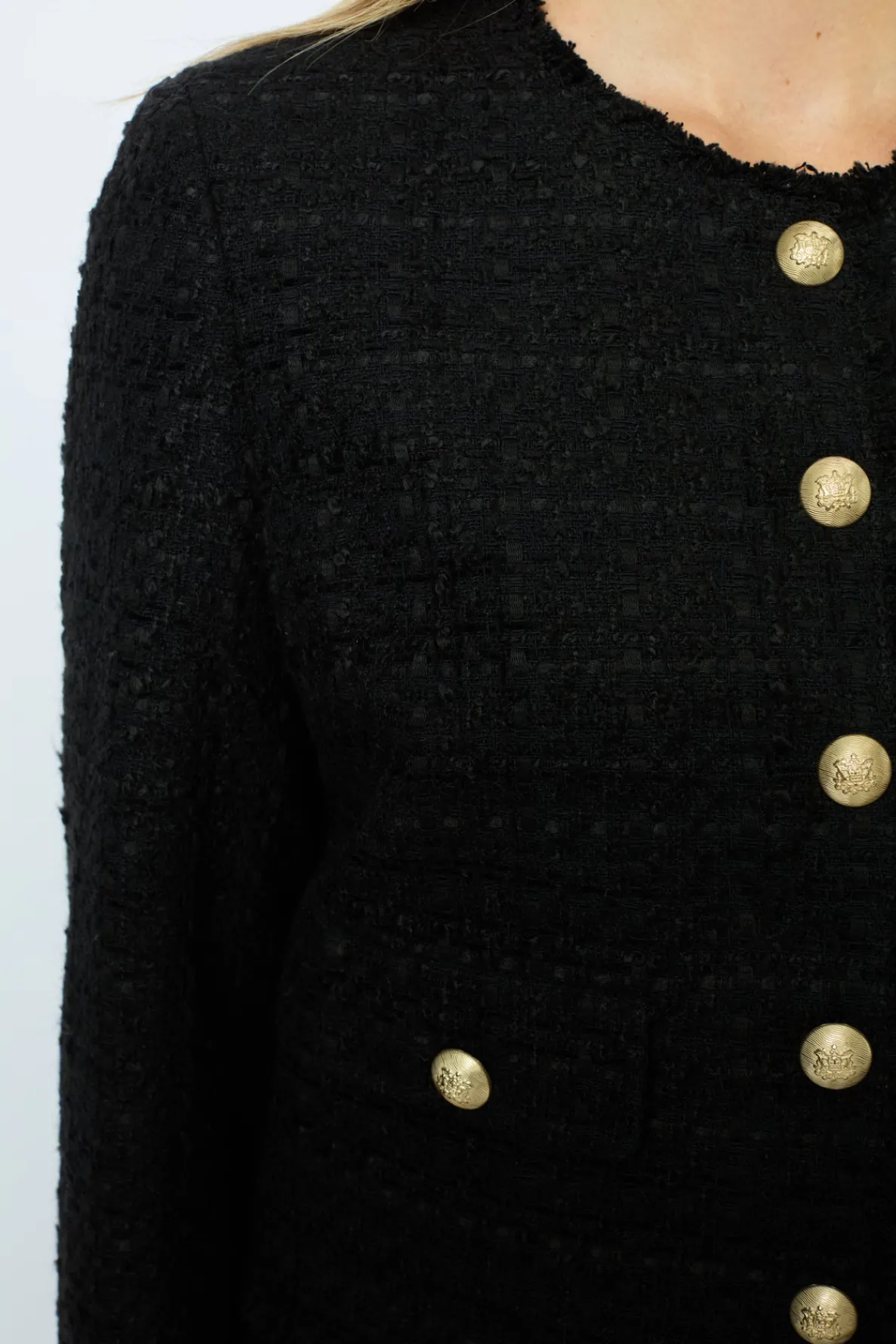 collarless_tweed_jacket___3.webp Clearance Collarless tweed jacket - MELISSA Jackets