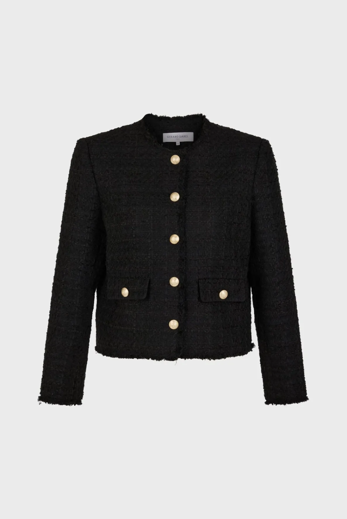 collarless_tweed_jacket___4.webp Clearance Collarless tweed jacket - MELISSA Jackets