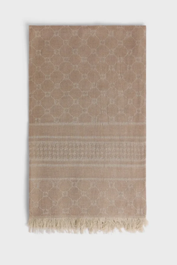 Best Sale Cotton and modal scarf with monogram - DOMITILLE Scarves