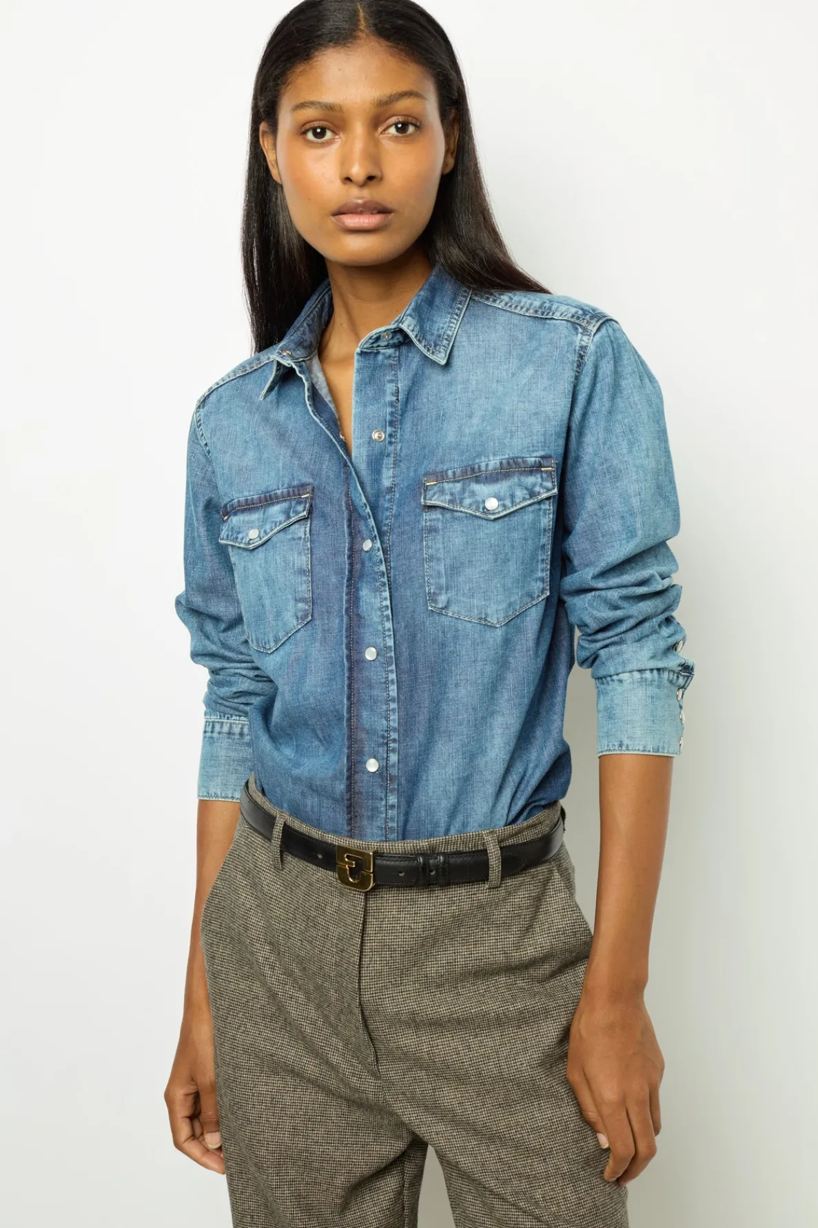 denim_shirt__aimee_0-1.webp Shop Denim shirt - AIMEE Shirts & Blouses
