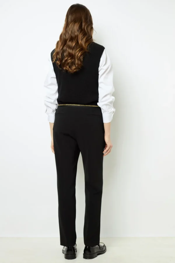 Discount Elasticated black slim pants - NEA Trousers