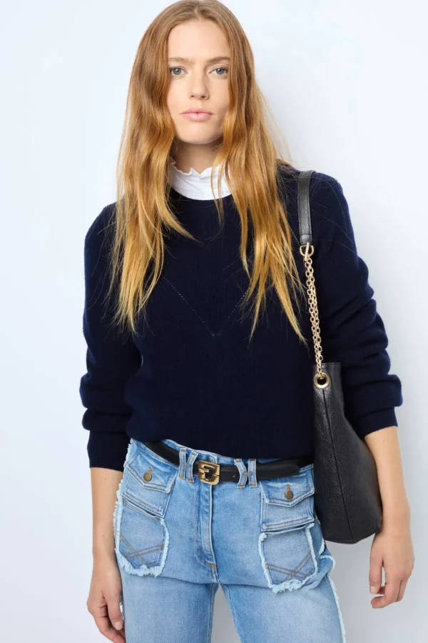 Hot Fine wool round neck sweater - JANINE Knitwear