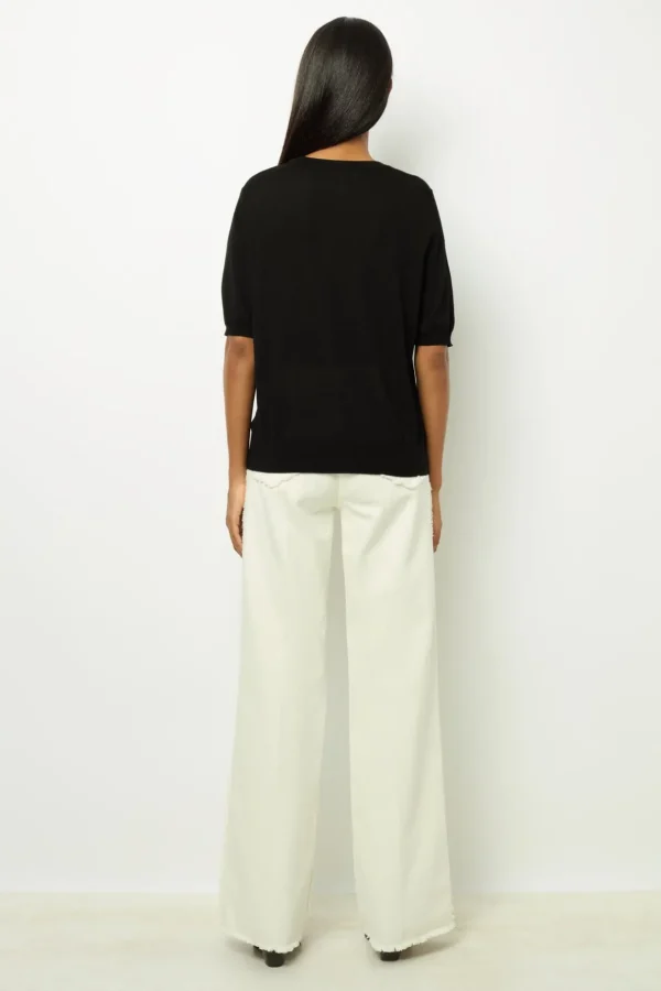 Store Fine wool short-sleeved sweater - JASNA Knitwear
