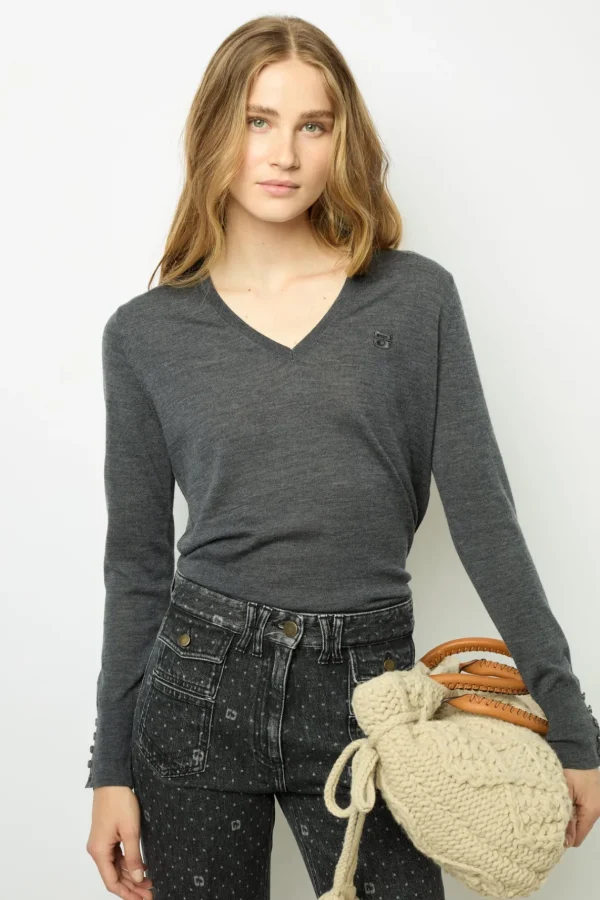 Best Fine wool V-neck sweater - JULIETTE Knitwear