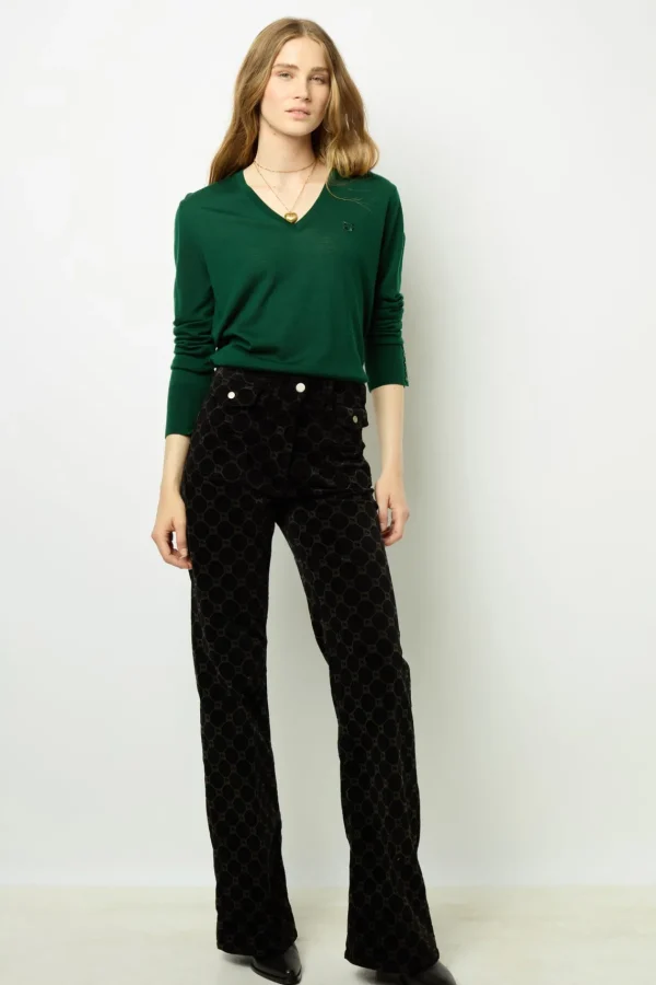 Cheap Fine wool V-neck sweater - JULIETTE Knitwear