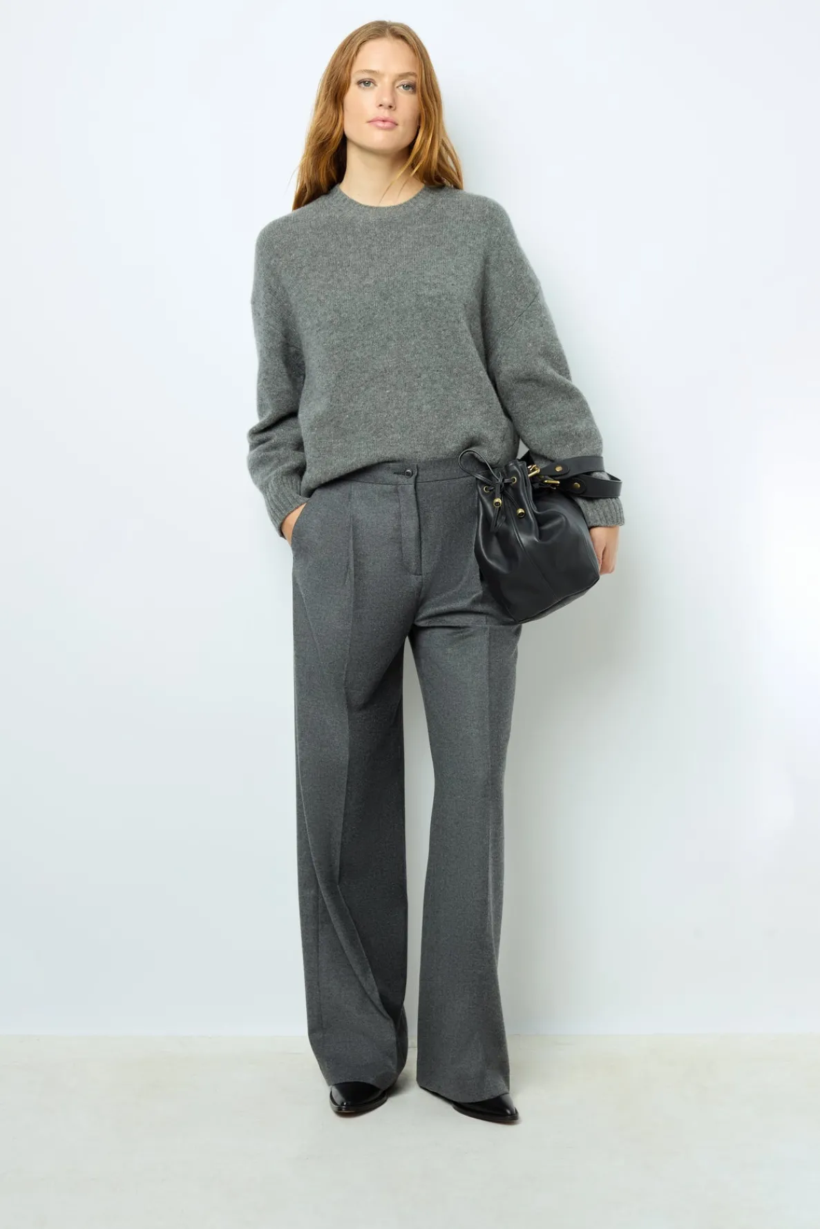 flannel_straight_cut_pant_0.webp Clearance Flannel straight cut pants - NIA Trousers | Suits & Outfits