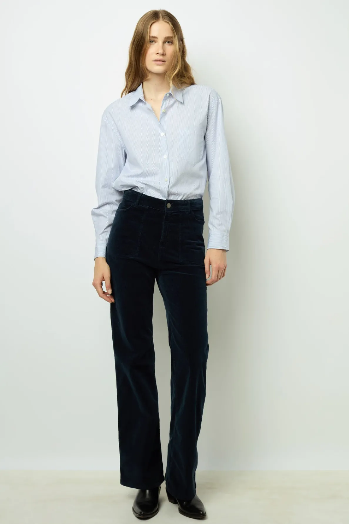 flared_corduroy_pants__na_0-1.webp Sale Flared corduroy pants - NAZIA Trousers