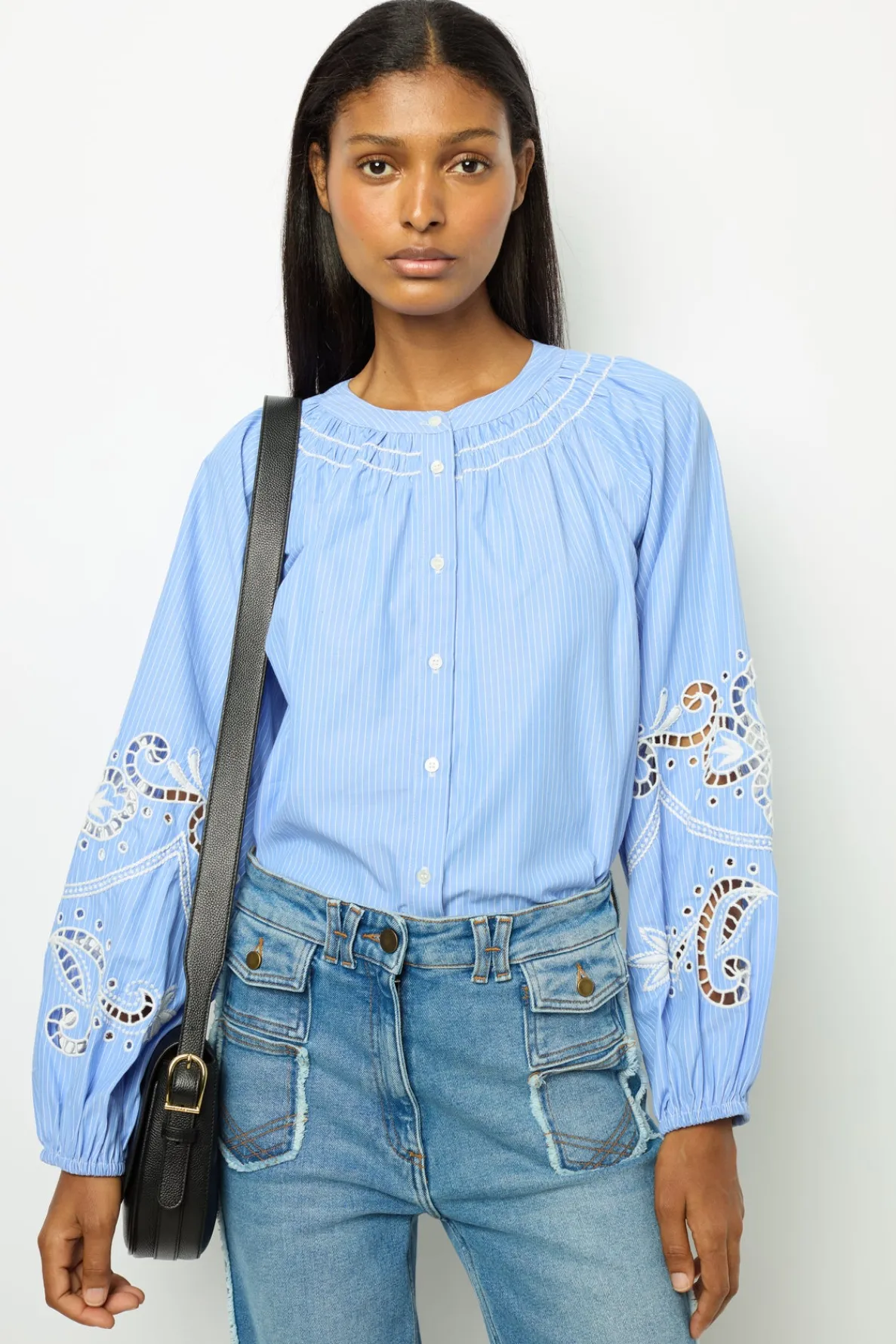 flared_jeans_with_fringes_0-1.webp Cheap Flared jeans with fringes - ANNA Shirts & Blouses