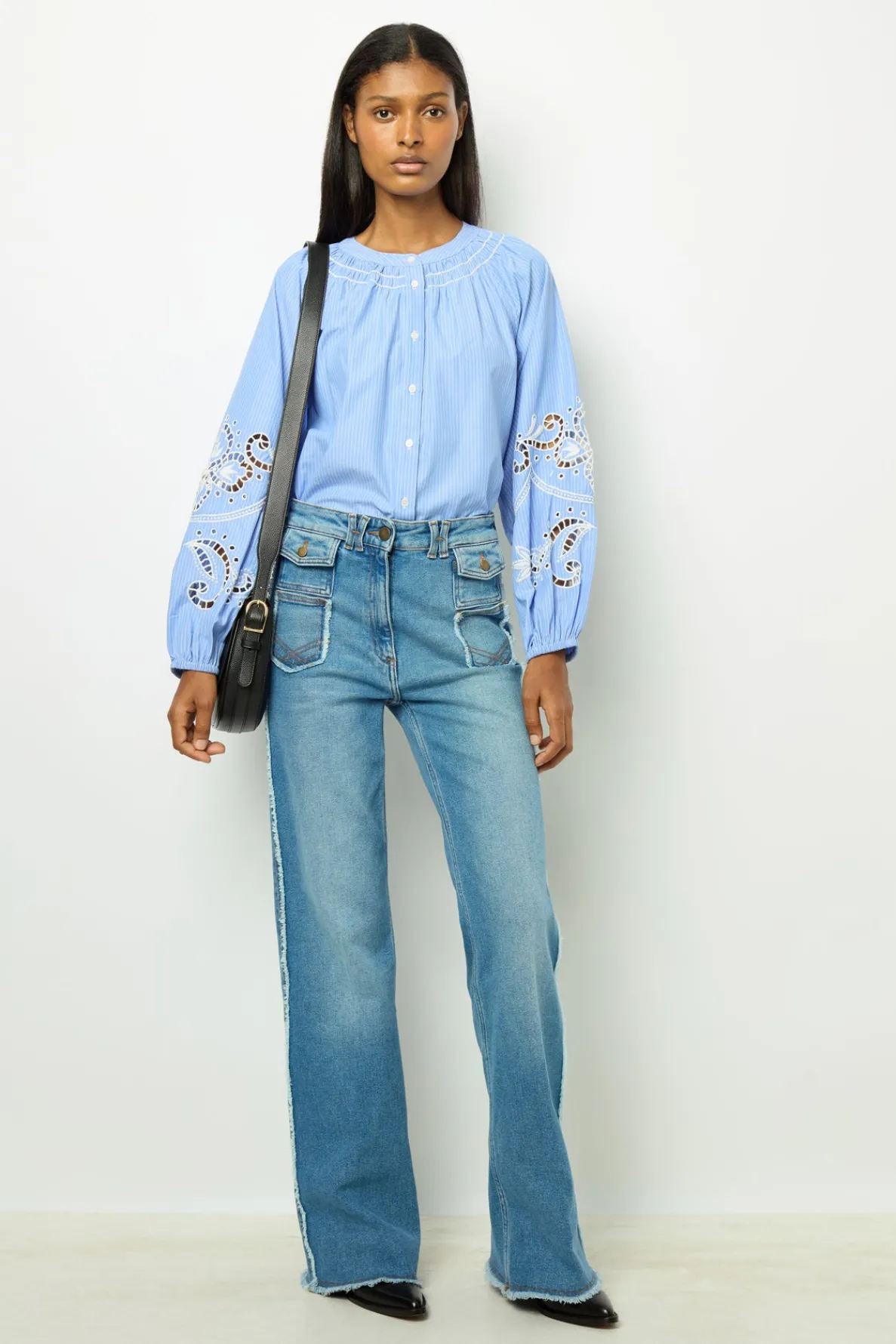 flared_jeans_with_fringes_1-1.webp Cheap Flared jeans with fringes - ANNA Shirts & Blouses