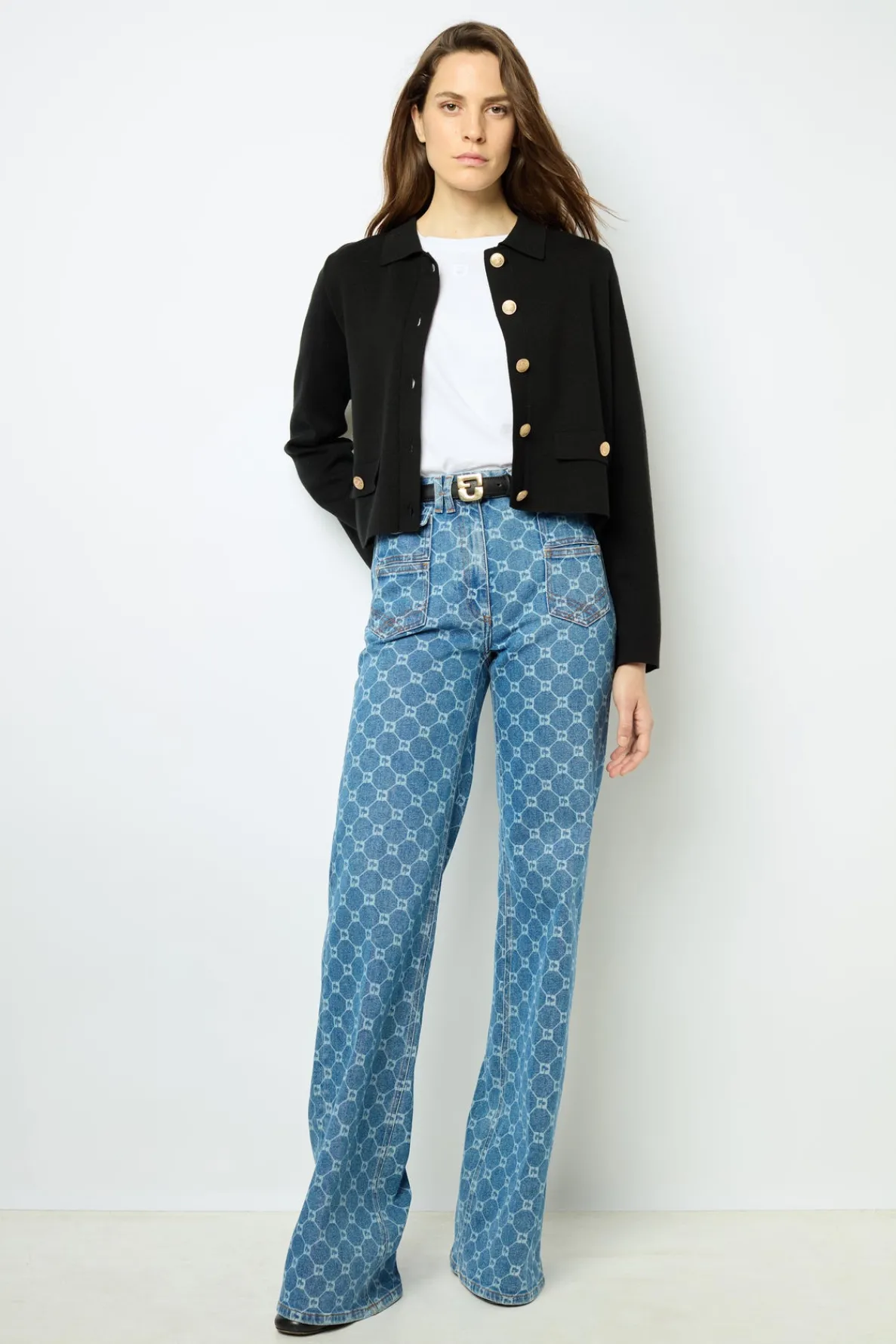 flared_jeans_with_monogra_0.webp Best Flared with monogram - ANNA Trousers