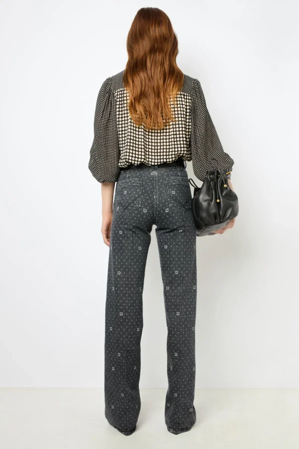 Store Flared polka dot jeans - ANNA Trousers