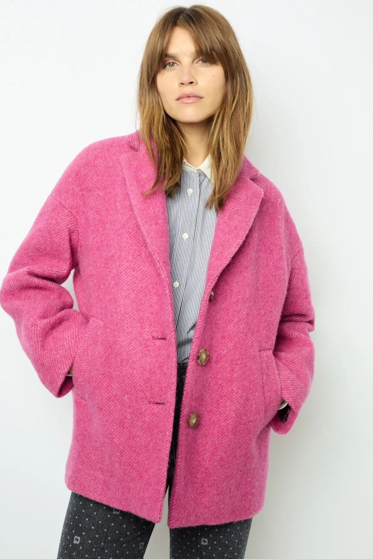 fuchsia_pink_short_coat___0.webp Cheap Fuchsia pink short coat - LINETTE Coats