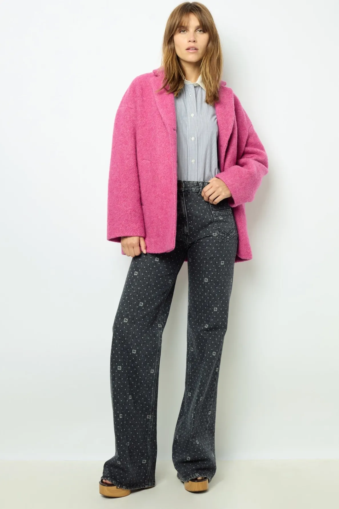fuchsia_pink_short_coat___1.webp Cheap Fuchsia pink short coat - LINETTE Coats