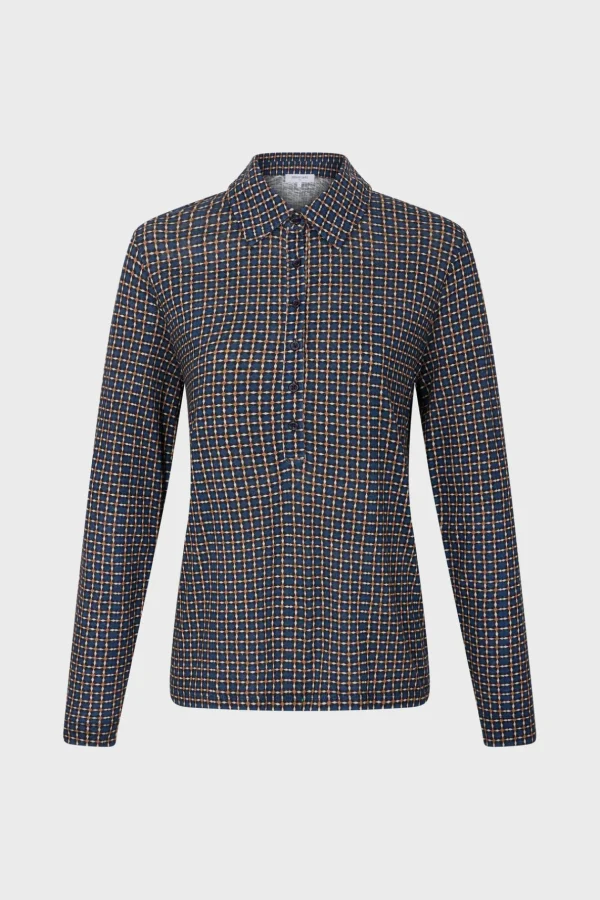 New Geometric print polo shirt - AUDE Tops & T-Shirts