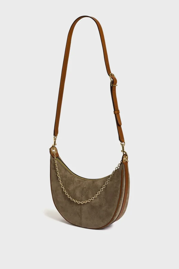 Online Half-moon bag in suede leather - LE SUZANNE Shoulder Bags