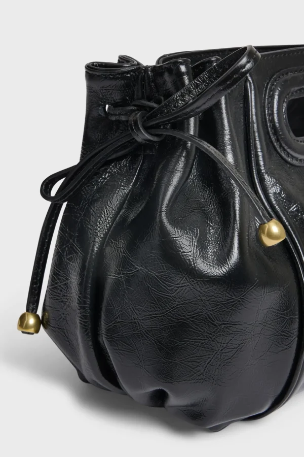 Outlet Handbag in crumpled leather - MINI DANY Shoulder Bags
