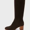 Online Heeled boots in khaki suede - LIZZIE Shoes