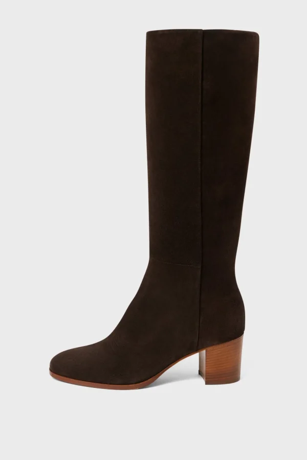 Online Heeled boots in khaki suede - LIZZIE Shoes
