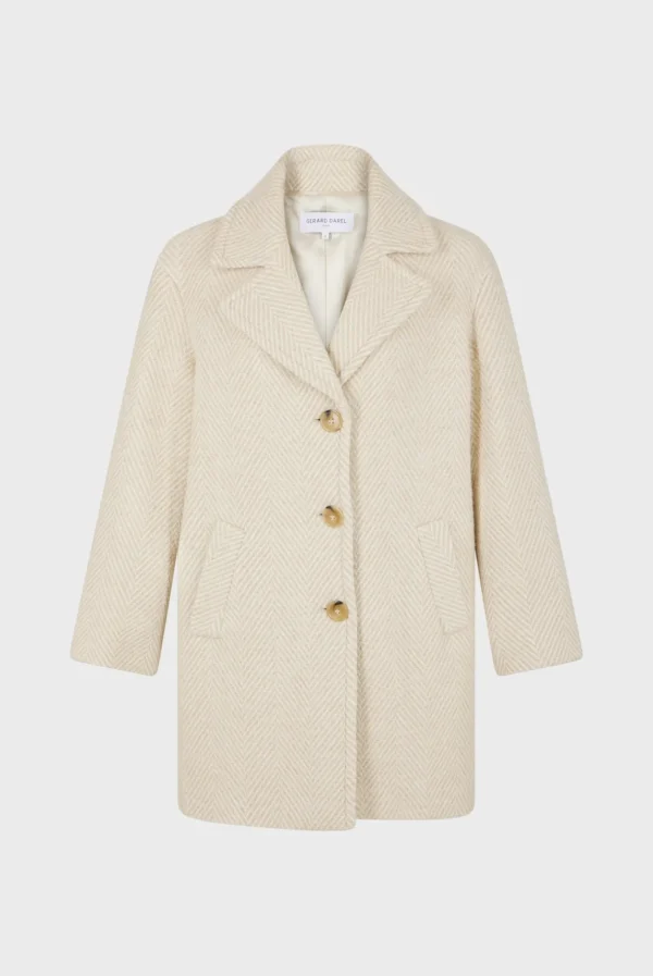 Shop Herringbone loose coat - LEONETTE Coats