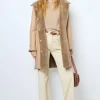 Shop Hooded shearling straight coat - LELIE Leather & Pelts