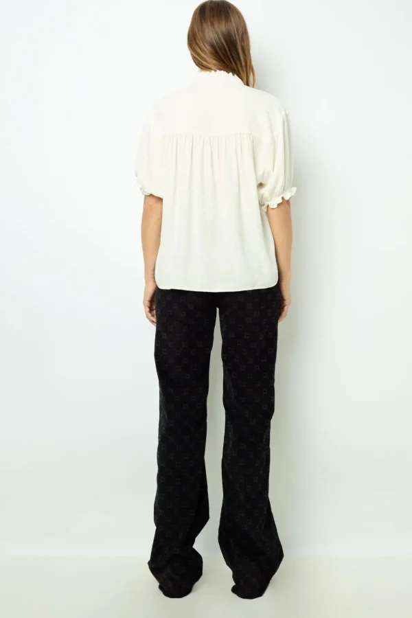 New Jacquard blouse with ruffles - BEATRICE Shirts & Blouses