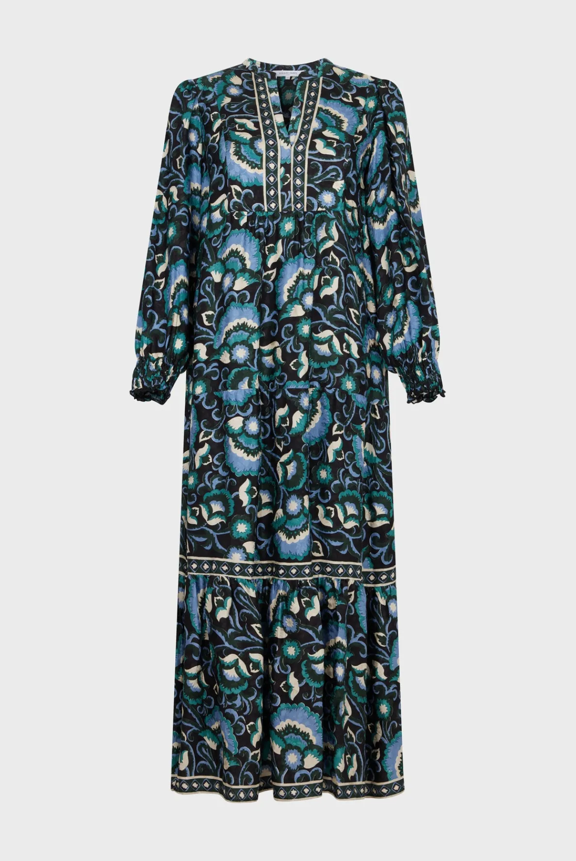 jacquard_print_midi_dress_4.webp Shop Jacquard print midi dress - SANDA Dresses