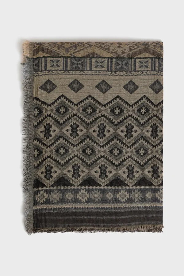 Flash Sale Jacquard "])self.__next_f.push([1,"cotton and wool scarf - DOLORES Scarves