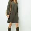 Outlet Jacquard straight-cut mini dress - SOLENE Dresses