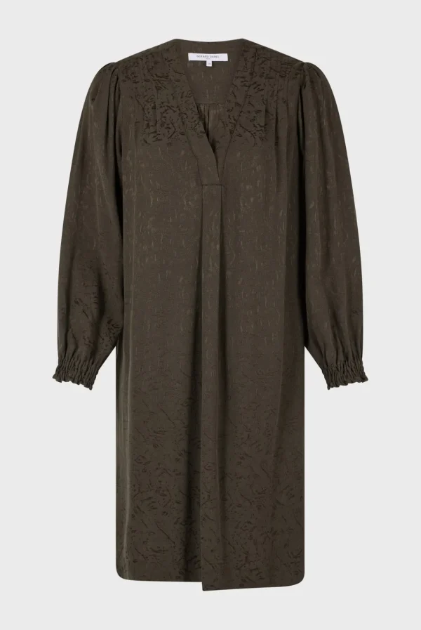 Outlet Jacquard straight-cut mini dress - SOLENE Dresses