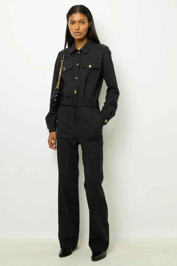 Cheap Jumpsuit with shirt collar - NELLA Trousers