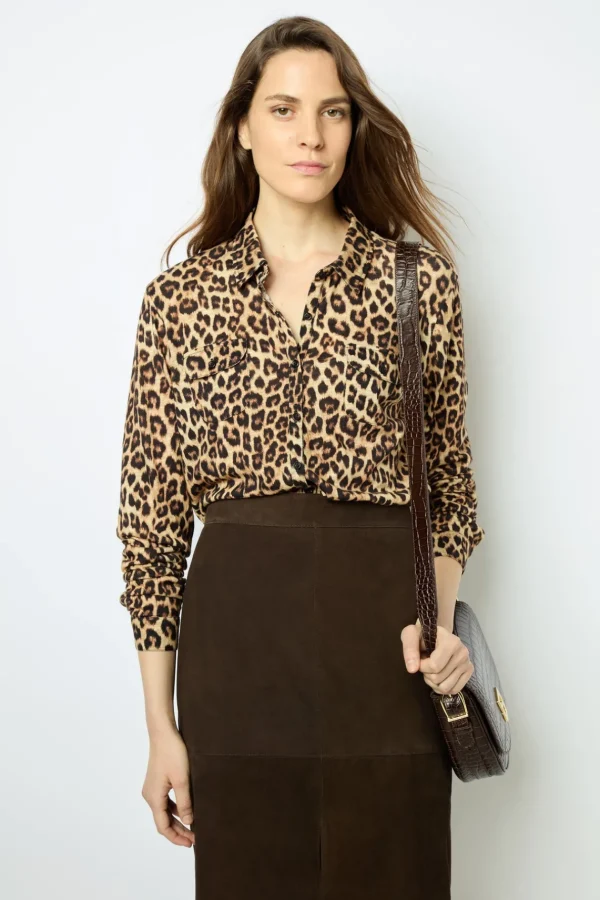 Online Leopard print shirt - ANNELAURE Tops & T-Shirts