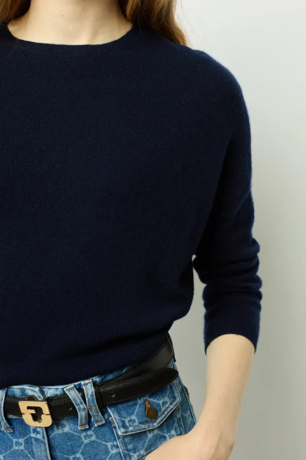 Fashion Loose cashmere round neck sweater - JAZMINE Knitwear