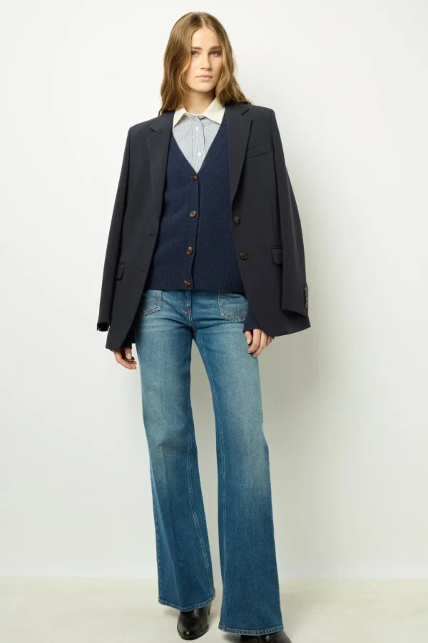 Shop Loose-fitting V-neck cardigan - JEANETTE Knitwear