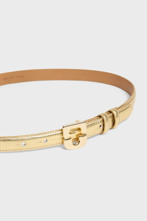 Cheap Metallic python leather belt - LE MINI LAUREN Belts